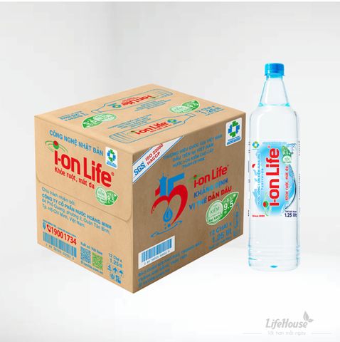  Nước i-on life 1.25L (12 chai/thùng) 