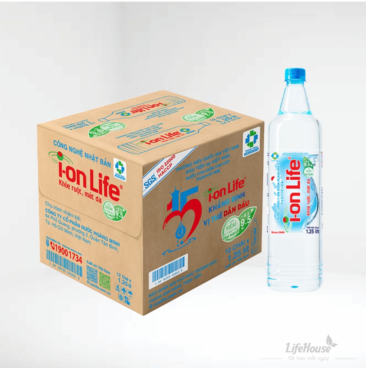 Nước i-on life 1.25L (12 chai/thùng)
