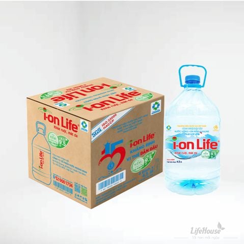  Nước i-on life 4.5L (4 bình/thùng) 