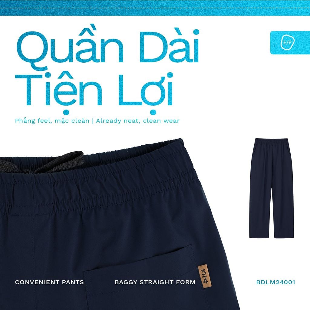 Quần Dài Lưng Thun Vải Sorona Co Giãn Thoáng Khí - BDLM24001