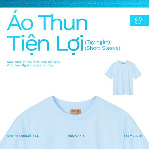 Áo Thun Dáng Relax Vải Sorona Co giãn Thoáng Khí - TTSM24010