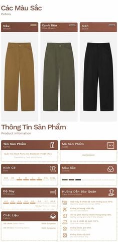 Quần Dài Work-wear Ống Đứng Vải Elasterell-P Dệt Chéo - BWPM24001
