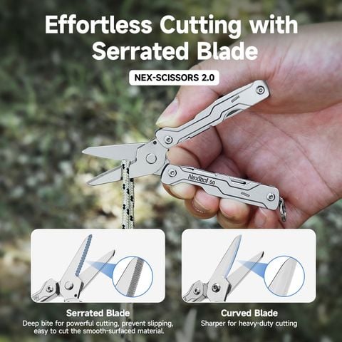 Nextool S0 Micro Sailor kéo EDC xếp gọn móc khóa 8 chức năng