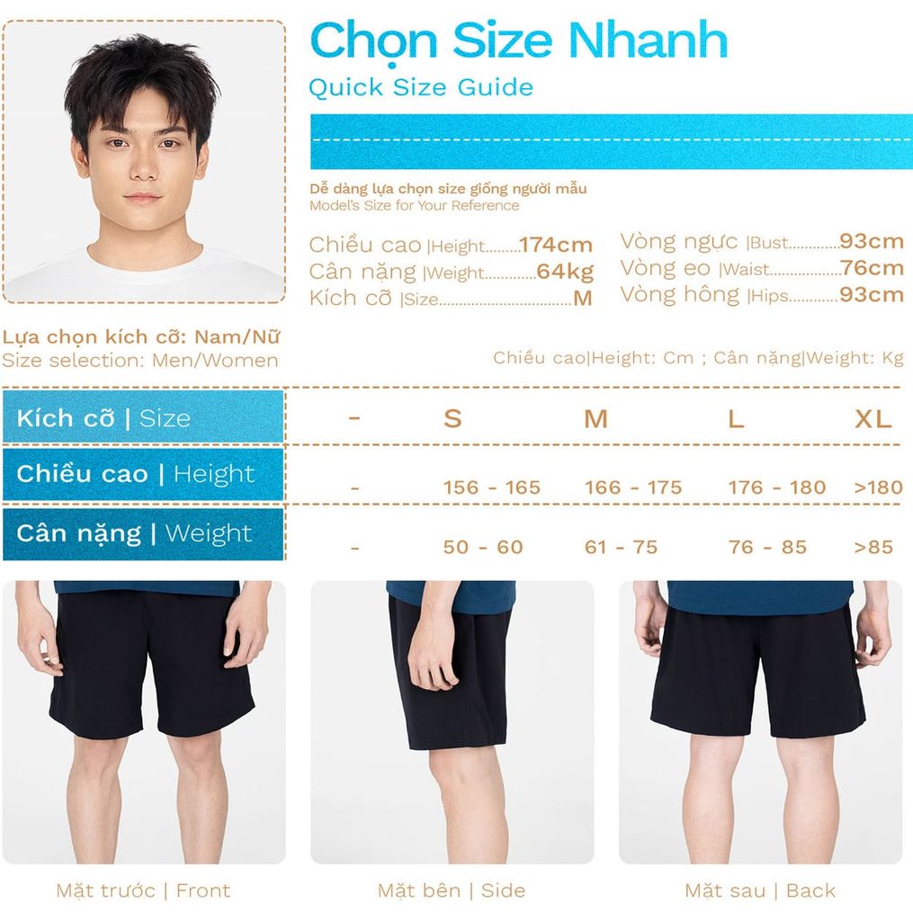 Quần Short Lưng Thun Co Giãn Thoáng Khí - BSHM24003