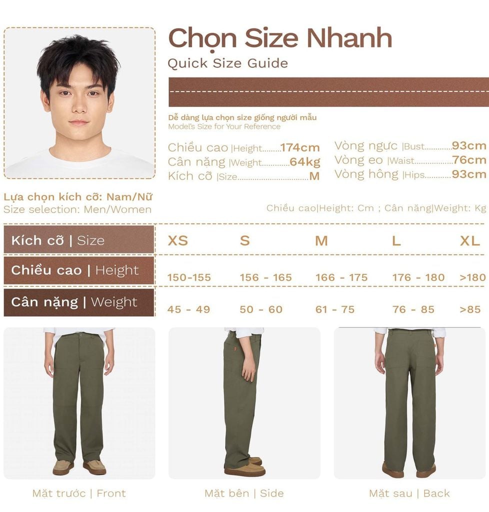 Quần Dài Work-wear Ống Đứng Vải Elasterell-P Dệt Chéo - BWPM24001