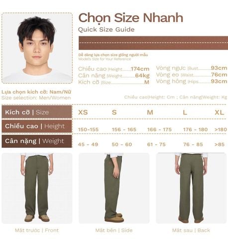 Quần Dài Work-wear Ống Đứng Vải Elasterell-P Dệt Chéo - BWPM24001