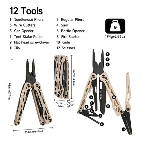Nextool CP10 dụng cụ đa năng cho camping & sinh tồn 12 chức năng