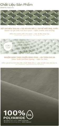 Quần Dài Cargo Túi Hộp Vải Taslan - BCGM24001
