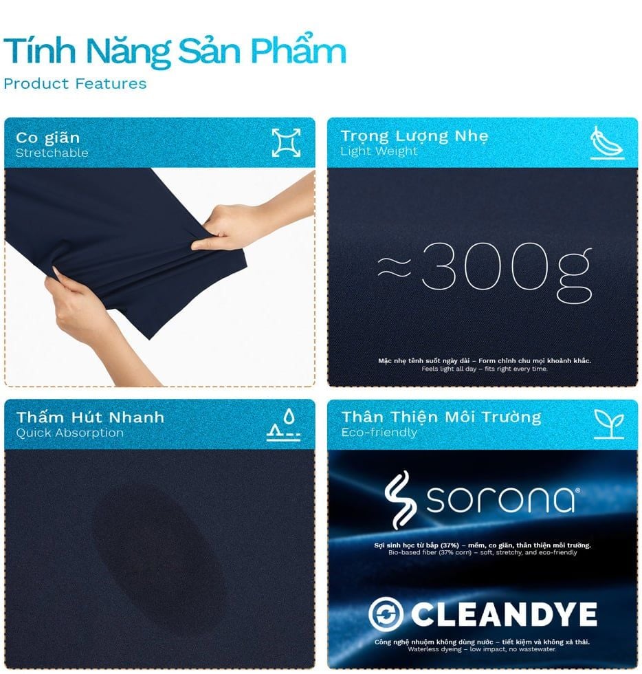 Quần Dài Lưng Thun Vải Sorona Co Giãn Thoáng Khí - BDLM24001