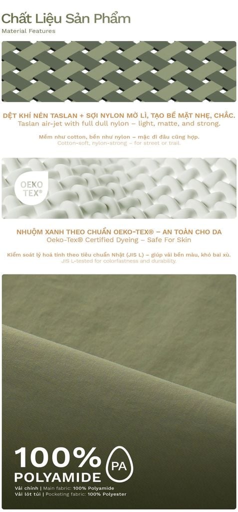Áo Gi-lê Đa Năng Có Thể Mặc 2 Mặt Vải Taslan - OGLM24001