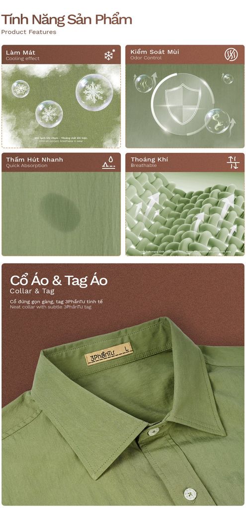 Áo Sơ Mi Dáng Regular Tay Dài - TSTM24004