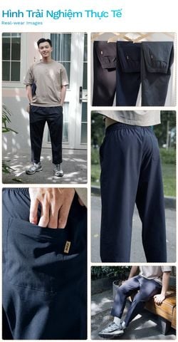 Quần Dài Lưng Thun Vải Sorona Co Giãn Thoáng Khí - BDLM24001