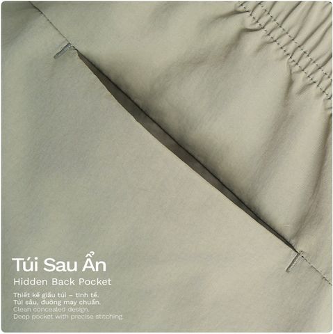 Quần Dài Cargo Túi Hộp Vải Taslan - BCGM24001