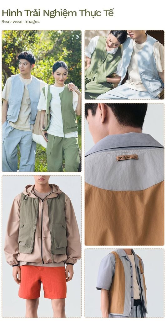 Áo Gi-lê Đa Năng Có Thể Mặc 2 Mặt Vải Taslan - OGLM24001
