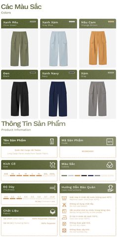Quần Dài Cargo Túi Hộp Vải Taslan - BCGM24001