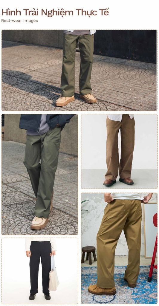 Quần Dài Work-wear Ống Đứng Vải Elasterell-P Dệt Chéo - BWPM24001