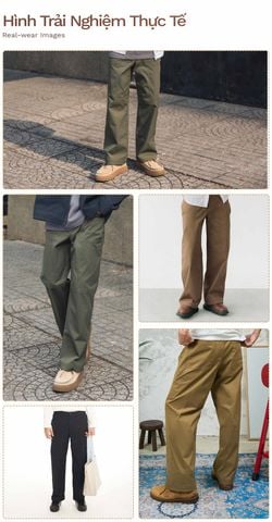 Quần Dài Work-wear Ống Đứng Vải Elasterell-P Dệt Chéo - BWPM24001