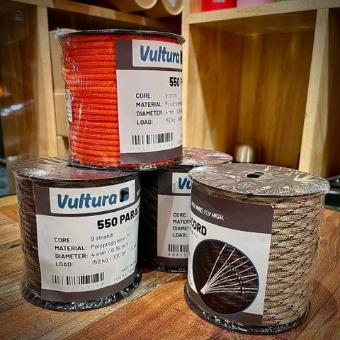 Cuộn 50m dây dù 9 lõi Paracord 550 Vultura VTR-RO2501