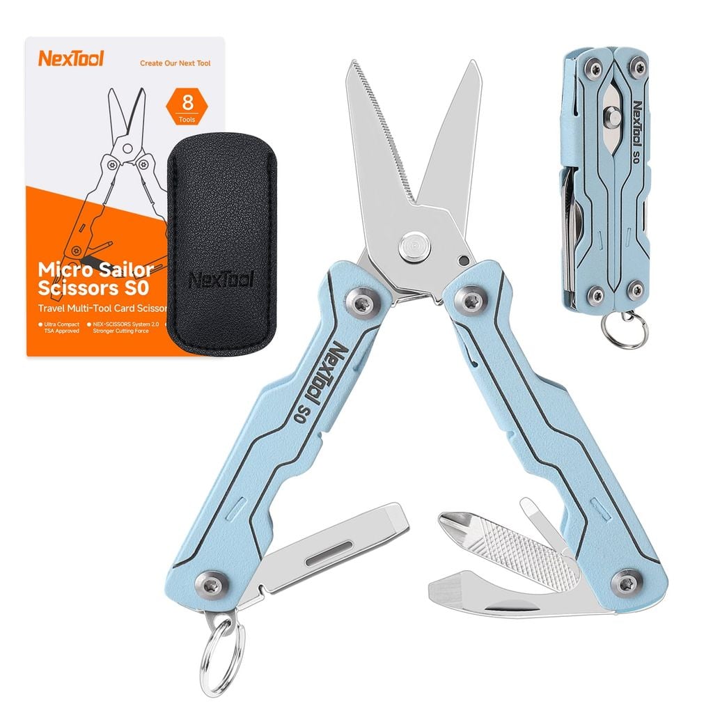 Nextool S0 Micro Sailor kéo EDC xếp gọn móc khóa 8 chức năng