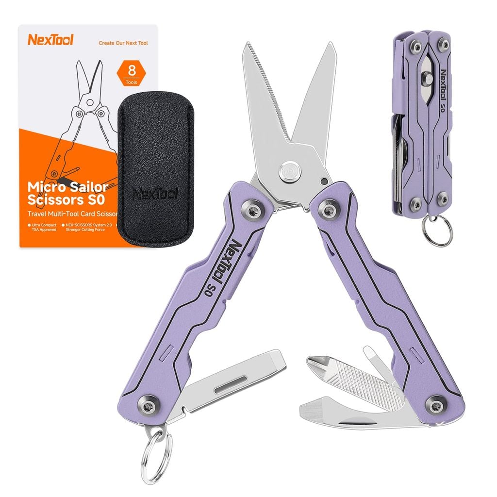 Nextool S0 Micro Sailor kéo EDC xếp gọn móc khóa 8 chức năng