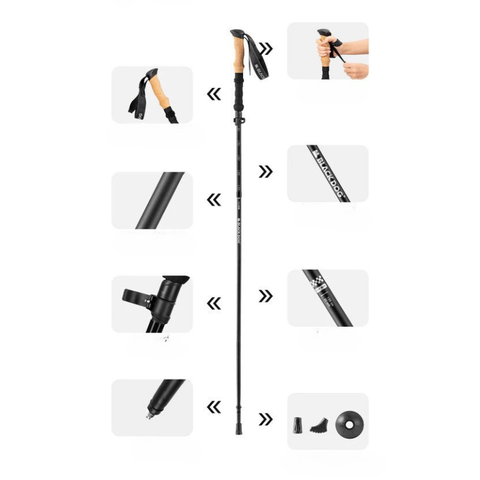 Gậy chạy trail trekking gấp gọn bằng nhôm Blackdog CBD2450DS012