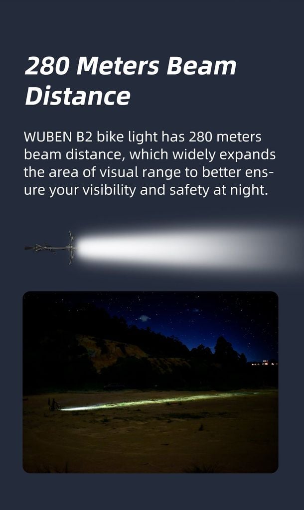 Wuben B2 Đèn pin xe đạp