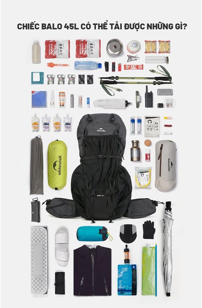 Balô Trekking chuyên dụng Naturehike Rock 2.0 CNK2550XB018