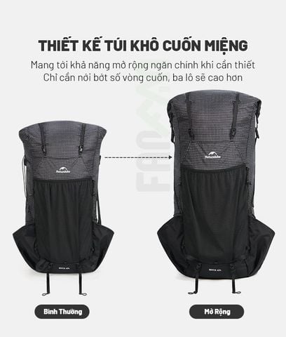 Balô Trekking chuyên dụng Naturehike Rock 2.0 CNK2550XB018