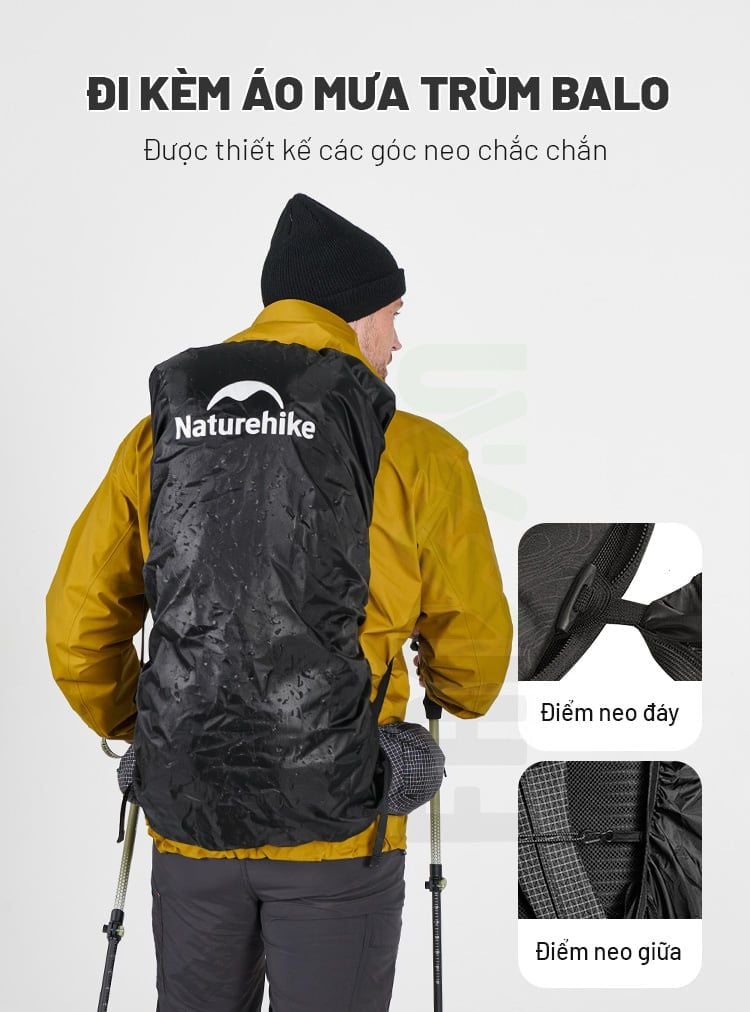 Balô Trekking chuyên dụng Naturehike Rock 2.0 CNK2550XB018