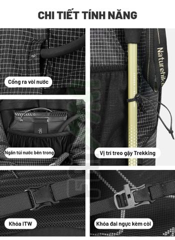 Balô Trekking chuyên dụng Naturehike Rock 2.0 CNK2550XB018