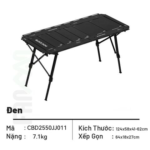 Bàn xếp cắm trại IGT Tactical 4.5 Unit Blackdog CBD2550JJ011