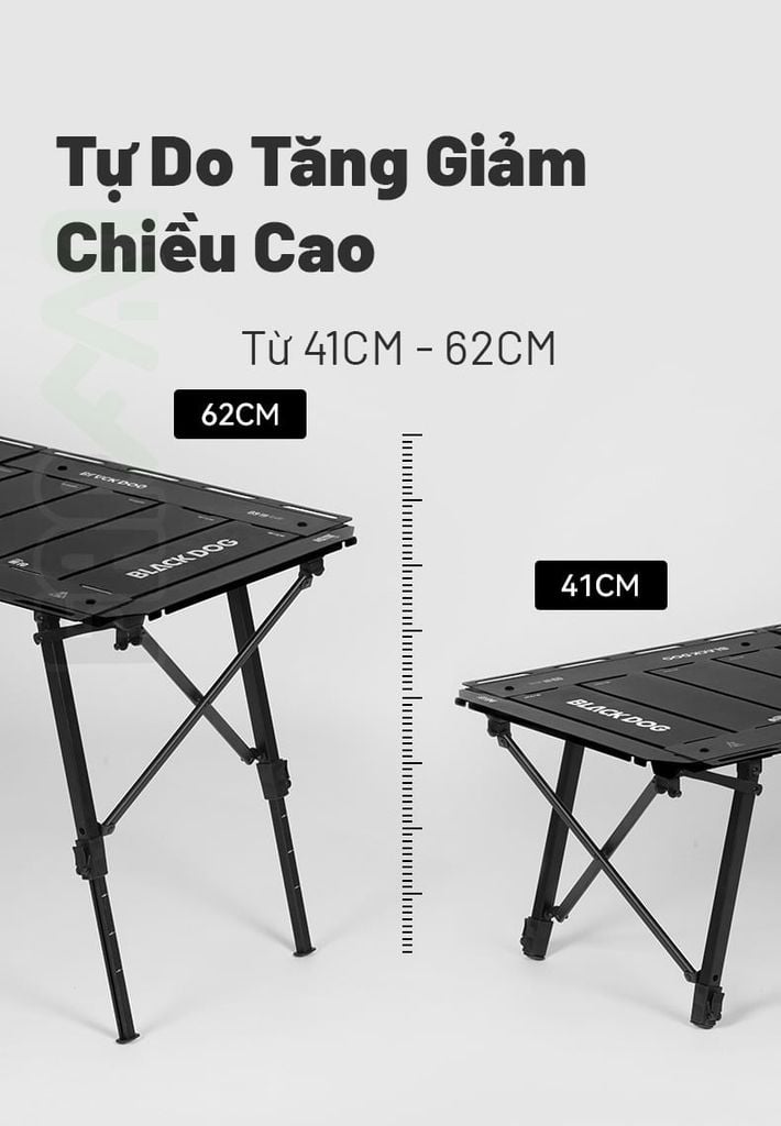 Bàn xếp cắm trại IGT Tactical 4.5 Unit Blackdog CBD2550JJ011