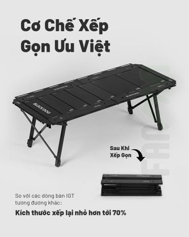 Bàn xếp cắm trại IGT Tactical 4.5 Unit Blackdog CBD2550JJ011