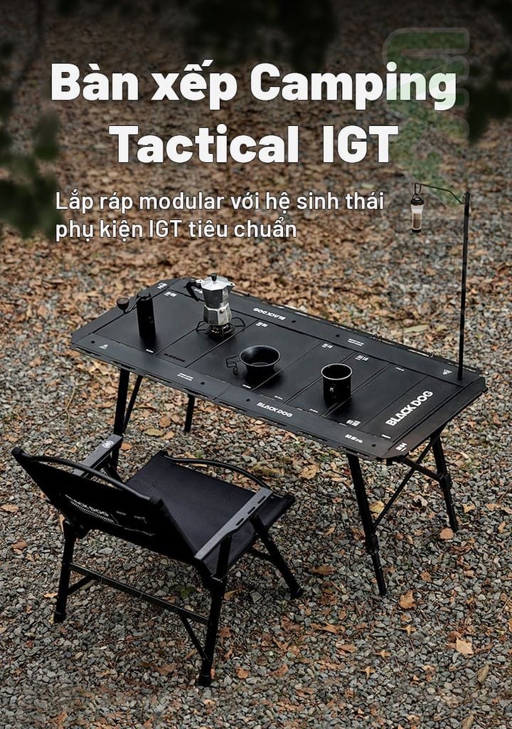 Bàn xếp cắm trại IGT Tactical 4.5 Unit Blackdog CBD2550JJ011
