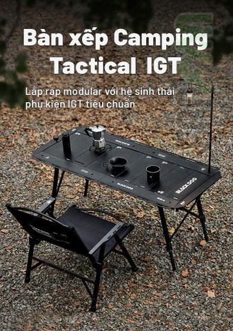 Bàn xếp cắm trại IGT Tactical 4.5 Unit Blackdog CBD2550JJ011