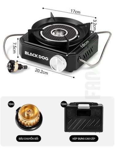 Bếp gas cắm trại kết hợp lửa và hồng ngoại Blackdog CBD2550CF018