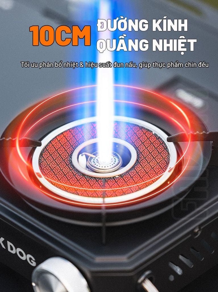 Bếp gas cắm trại kết hợp lửa và hồng ngoại Blackdog CBD2550CF018