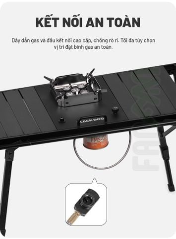 Bếp gas dã ngoại IGT 5 đầu đốt 7200W Blackdog CBD2550CF010