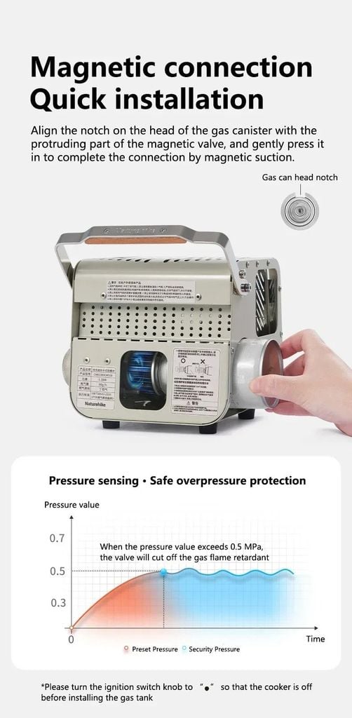 Bếp sưởi gas đa năng Naturehike CNK2300CW018