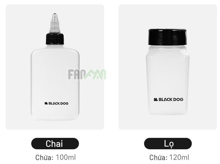 Túi đựng chai lọ gia vị (kèm 7 lọ) BLACKDOG CBD2450XB019