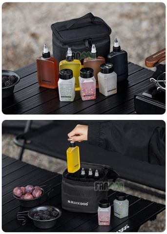 Túi đựng chai lọ gia vị (kèm 7 lọ) BLACKDOG CBD2450XB019