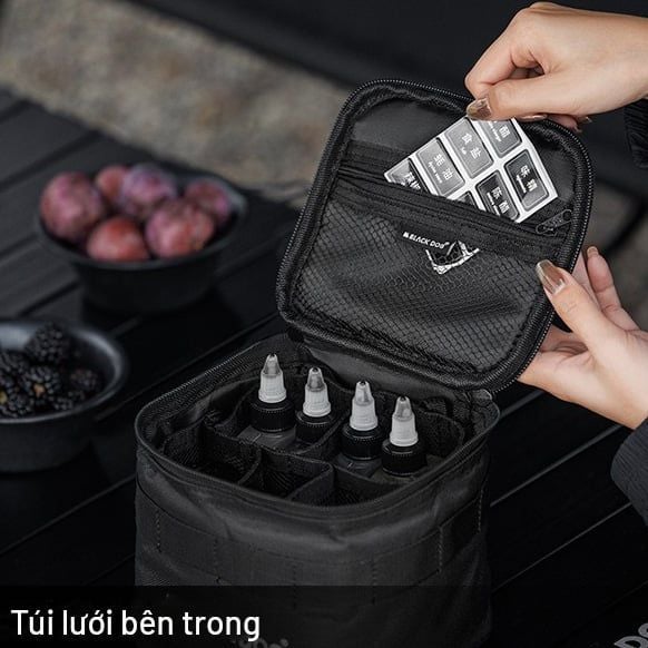 Túi đựng chai lọ gia vị (kèm 7 lọ) BLACKDOG CBD2450XB019