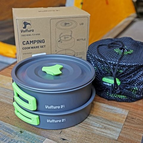 Bộ nồi - chảo - ấm nhôm Trekking dã ngoại Vultura VTR-PS2501, VTR-PS2502