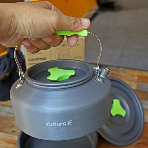 Bộ nồi - chảo - ấm nhôm Trekking dã ngoại Vultura VTR-PS2501, VTR-PS2502