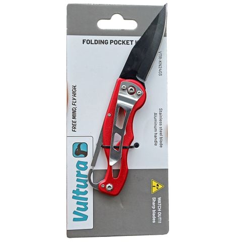 Dao xếp dã ngoại tích hợp móc Carabiner Vultura VTR-KN2403