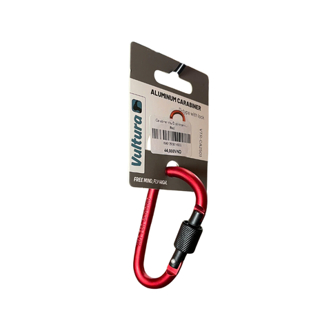 Carabiner chữ D có khóa vặn Vultura VTR-CA2501