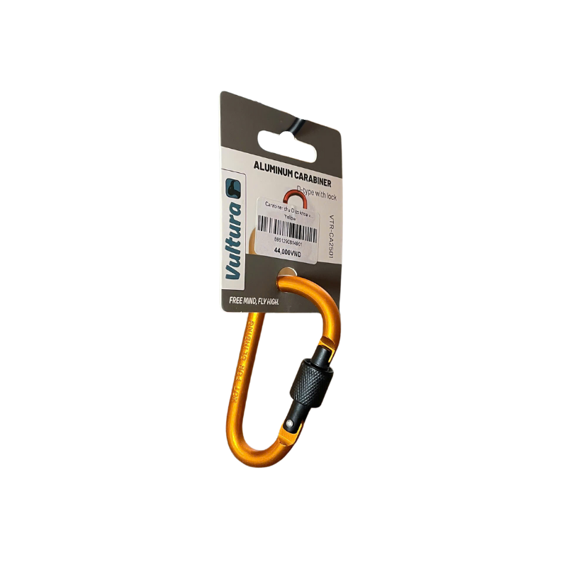 Carabiner chữ D có khóa vặn Vultura VTR-CA2501