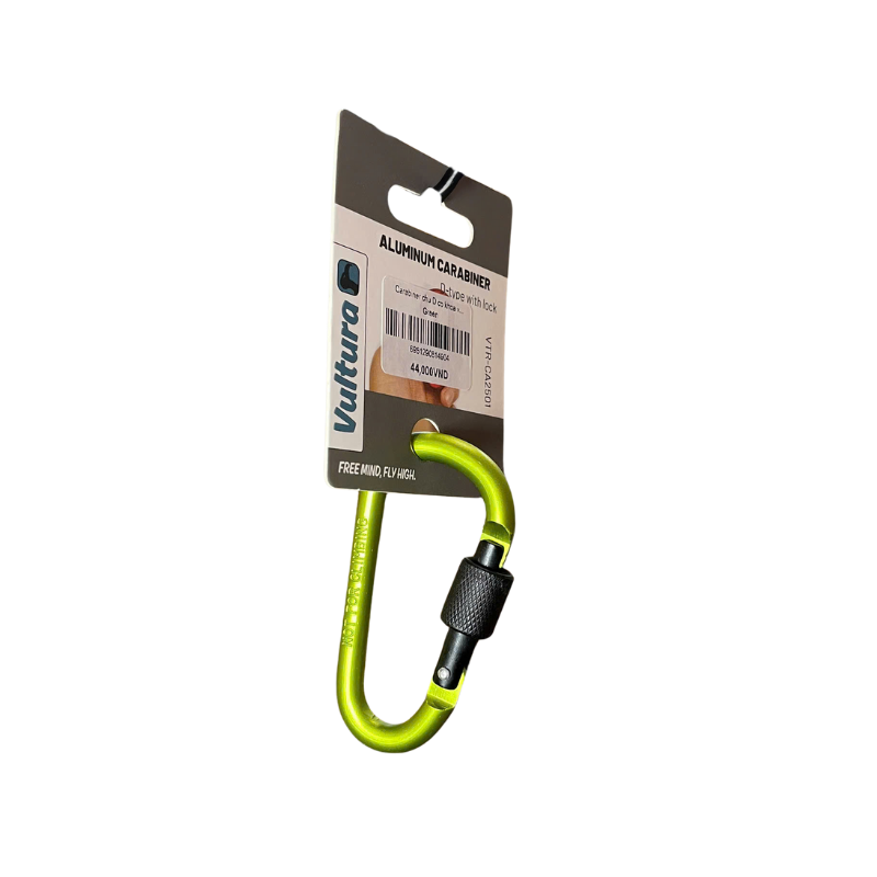 Carabiner chữ D có khóa vặn Vultura VTR-CA2501