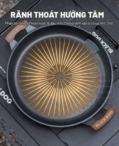 Chảo nhôm Camping đáy bằng Blackdog CBD2550CF021
