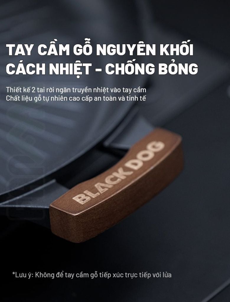 Chảo nhôm Camping đáy bằng Blackdog CBD2550CF021